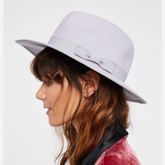Free People Lila Fedora felt hat small bow - Picture 1 of 5